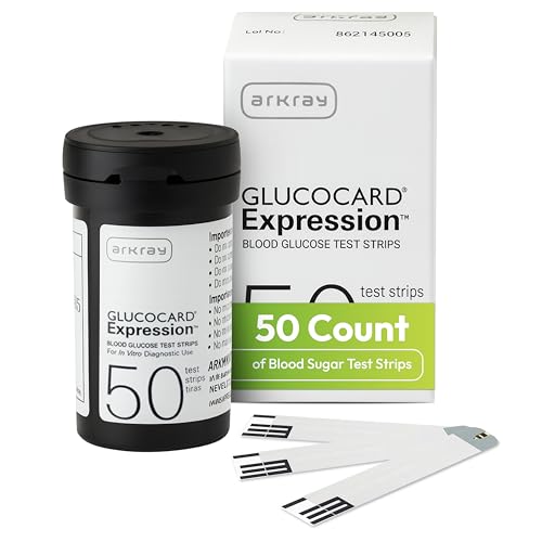 GLUCOCARD Expression ARKRAY GLUCOCARD Expression Blood Glucose Test Strips No Coding 08 Microliter Fast 6Second Results Compatible with GLUCOCARD Expression Blood Glucose Meter 50 Count - Image 2