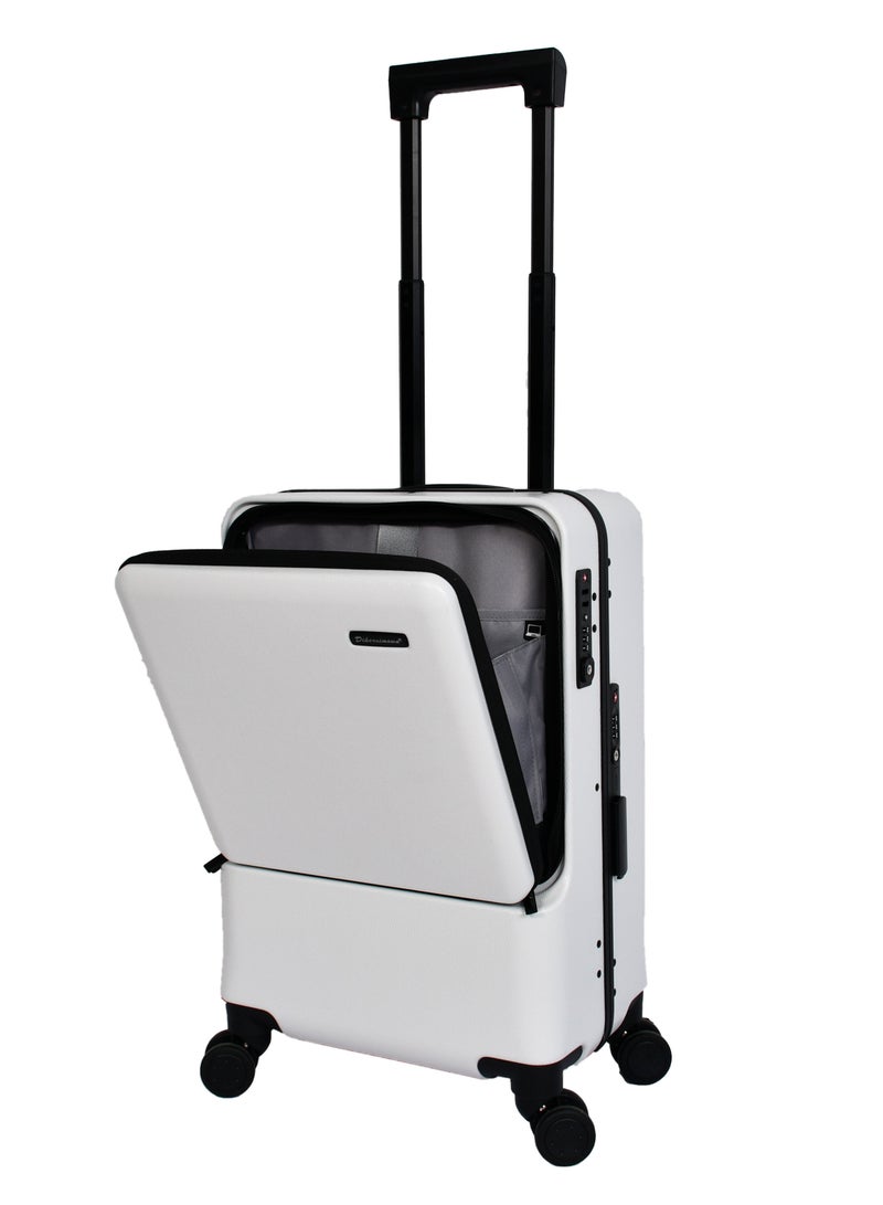 ديكنويموا حقيبة سفر بعجلات مع 4 عجلات دوارة قفل  20 بوصة مع قفل TSA (أبيض) - Image 2