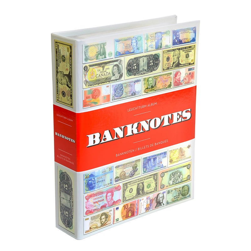 LIGHTHOUSE - Currency Album with 100 Integrated Sheets to Store and Display 300 Banknotes (9 2/3" x 11 4/5" x 2 1/3") - Image 1