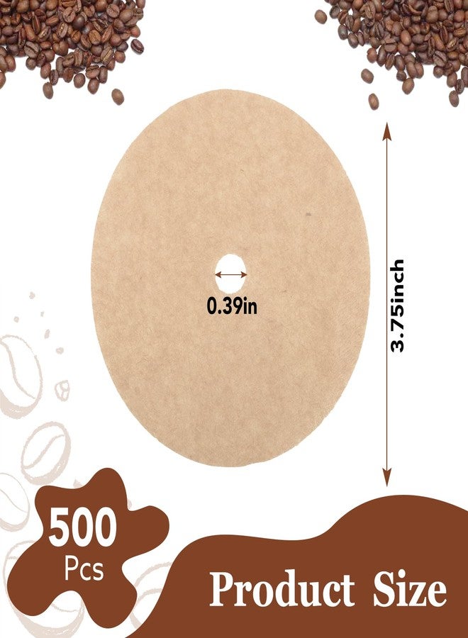 Prudiut 500 Count Percolator Coffee Filters, 3.75in Natural Unbleached Percolator Filters Disposable Disc Coffee Filters for Coffee Shops, Camping, Home, Office - Image 2