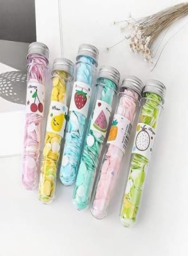 RRJ Travel Soft Paper Soap Flower Design Tube Shape Bottle (Assorted/Random Colour) (Pack of 6) - Image 1