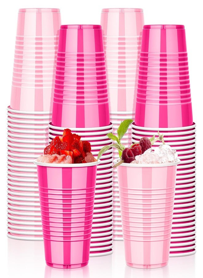 KesaPlan 100PCS 18 oz Plastic Cups, Party Cups Light Pink and Hot Pink Cup Disposable Drinking Cup Bulk For Bachelor Party Christmas Graduation Wedding Birthday Picnic Festive Celebrations - Image 1