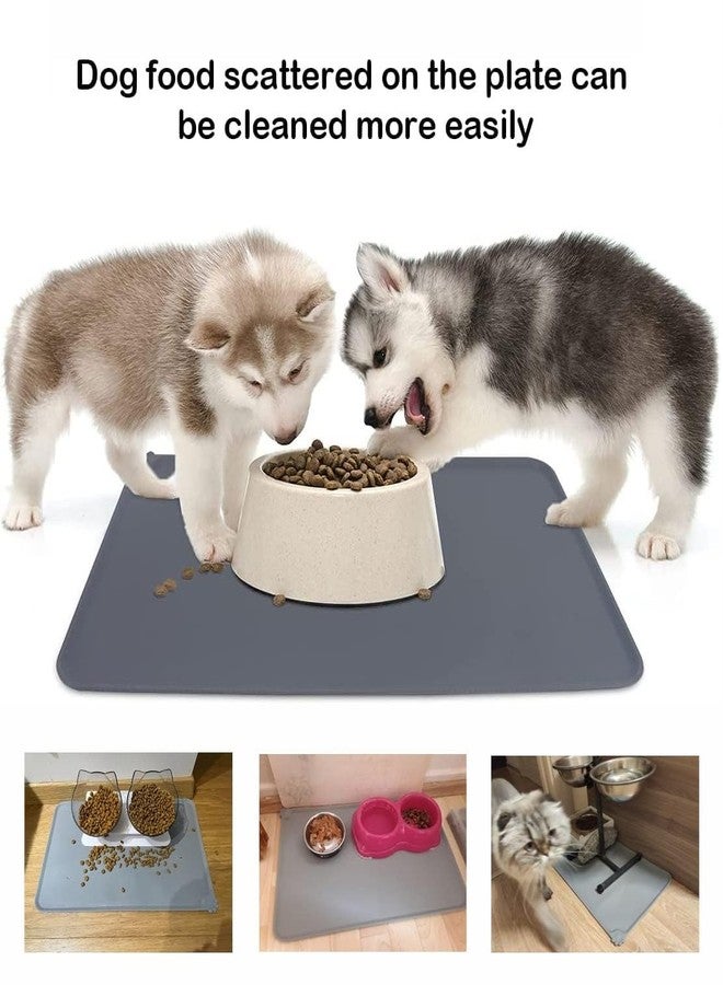 ZIGZAP Dog Food Mat, Silicone Bowl, Non-Slip Cat and Feeding Mat, Waterproof Dog Placemat.(19 * 12 INCH). - Image 4