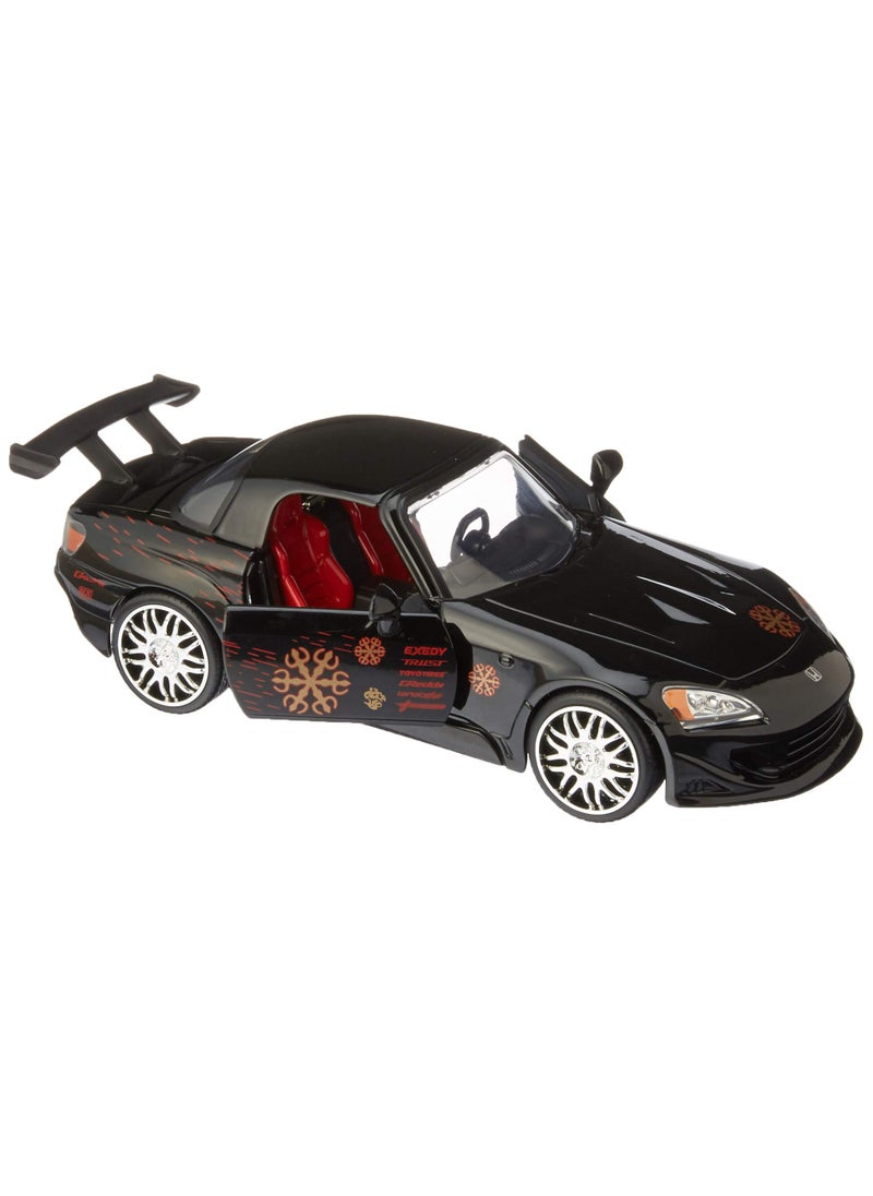Jada Toys Jada Toys Fast & Furious 1:24 Johnny's Honda S2000 Die-cast Car, Toys for Kids and Adults, Black  - Image 1