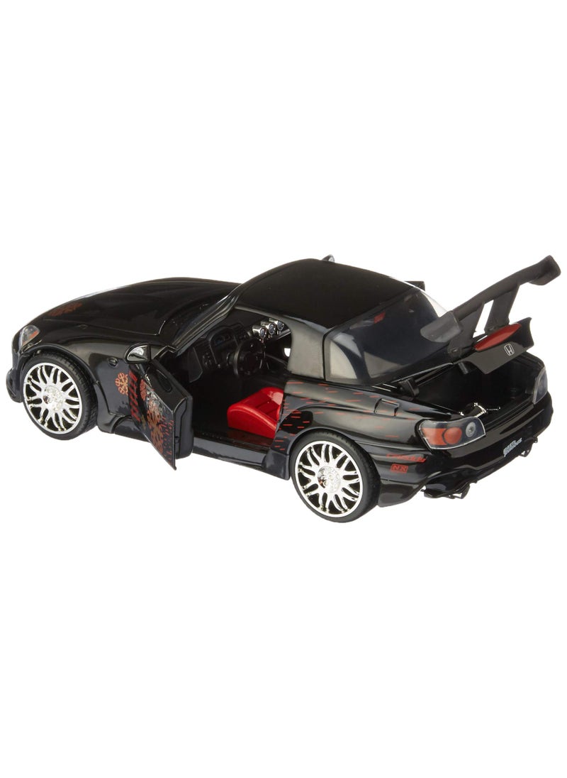 Jada Toys Jada Toys Fast & Furious 1:24 Johnny's Honda S2000 Die-cast Car, Toys for Kids and Adults, Black  - Image 2