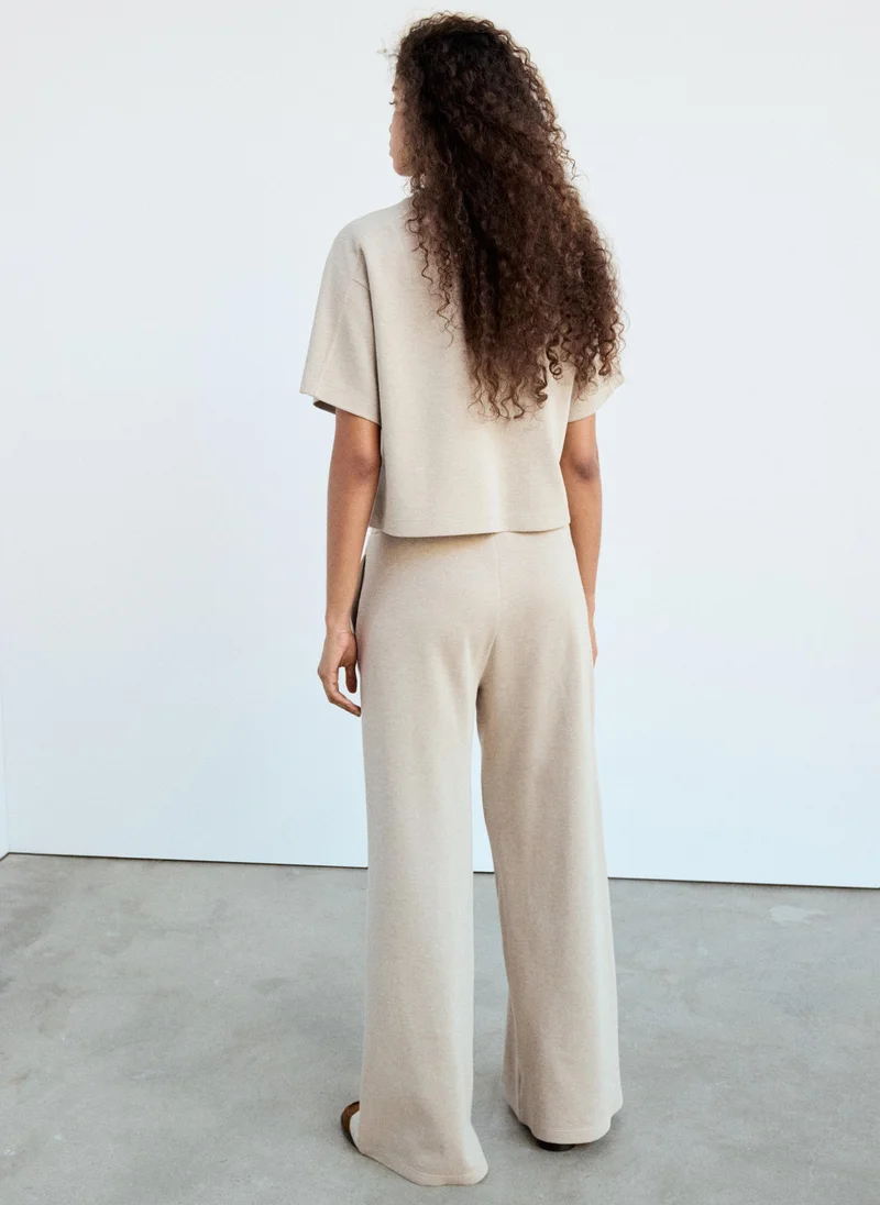مانجو Fine-Knit Straight-Fit Trousers