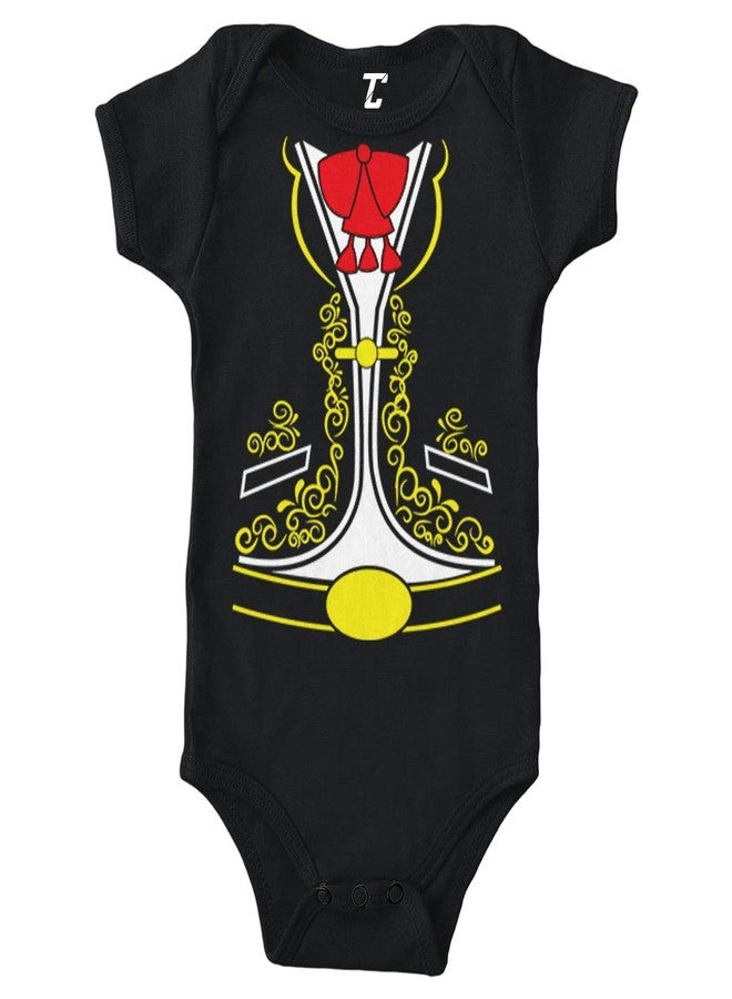 Tcombo Mariachi Outfit - Musician Band Funny Bodysuit (Black, 6 Months) - Image 1