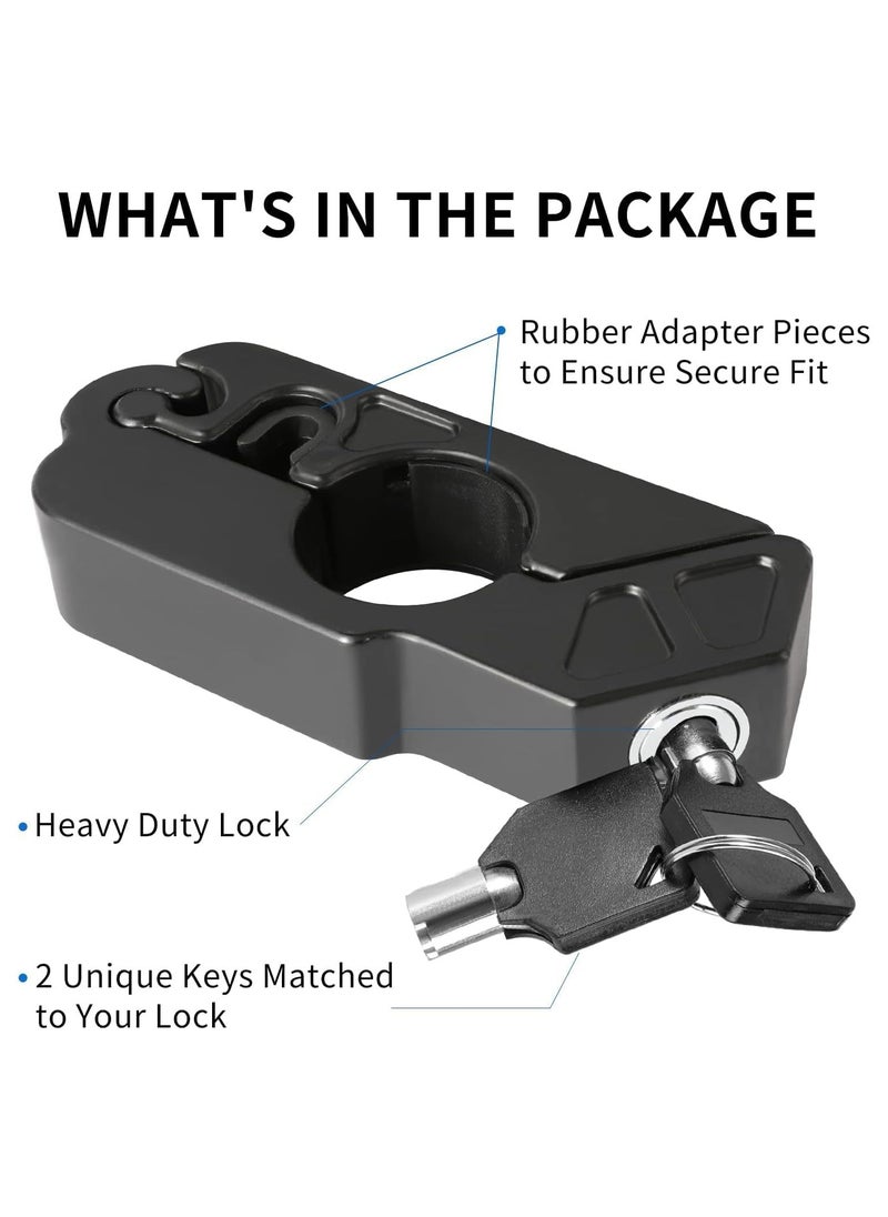 SYOSI Motorcycle Grip Lock Anti Theft Heavy Duty Motorcycle Lock fit for Motorcycles Mopeds Motorbikes Scooters ATVs Dirt Bike Street Bike Braking The Front Wheel Use on Grip Brake Handlebar  - Image 3