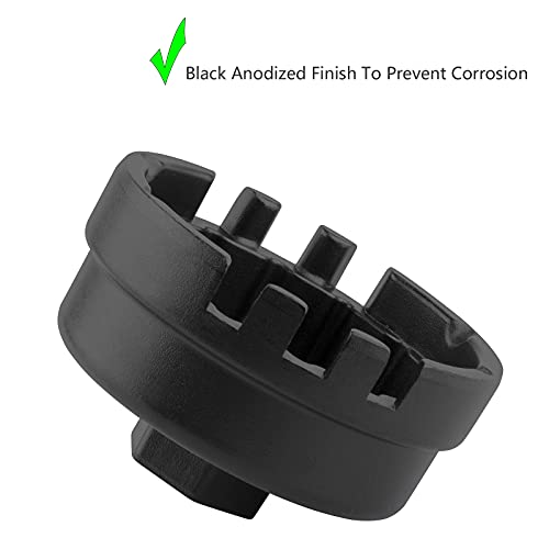 Moker Aluminum 64mm 14 Flute Oil Filter Wrench for Toyota Corolla/Prius, Fits 1.8L Engines - Image 3