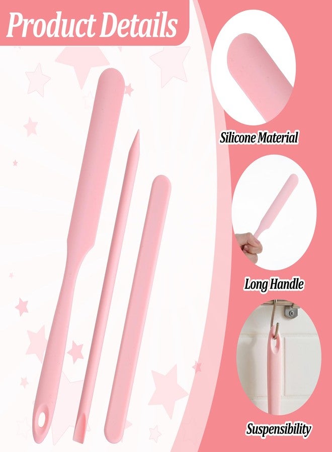 cobee 6 Pcs Silicone Wax Applicator Set, 3 Style Reusable Wax Sticks Hair Removal Non-Stick Waxing Spatulas for Home Salon - Image 5