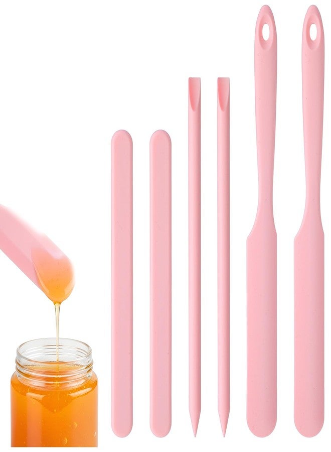 cobee 6 Pcs Silicone Wax Applicator Set, 3 Style Reusable Wax Sticks Hair Removal Non-Stick Waxing Spatulas for Home Salon - Image 1