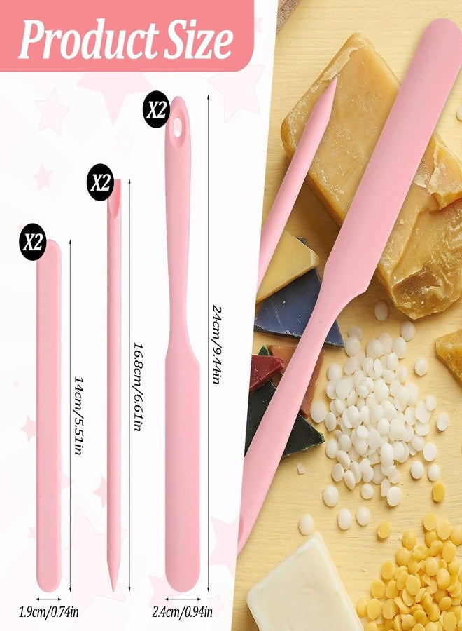 cobee 6 Pcs Silicone Wax Applicator Set, 3 Style Reusable Wax Sticks Hair Removal Non-Stick Waxing Spatulas for Home Salon - Image 4