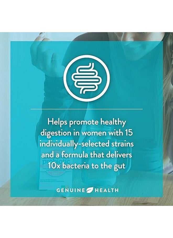Genuine Health Genuine Health Women's Daily Probiotic, Helps Promote Healthy Digestion, Gut Health & Vaginal & Skin Health, Multi-Strain Formula (60 Count)  - Image 3