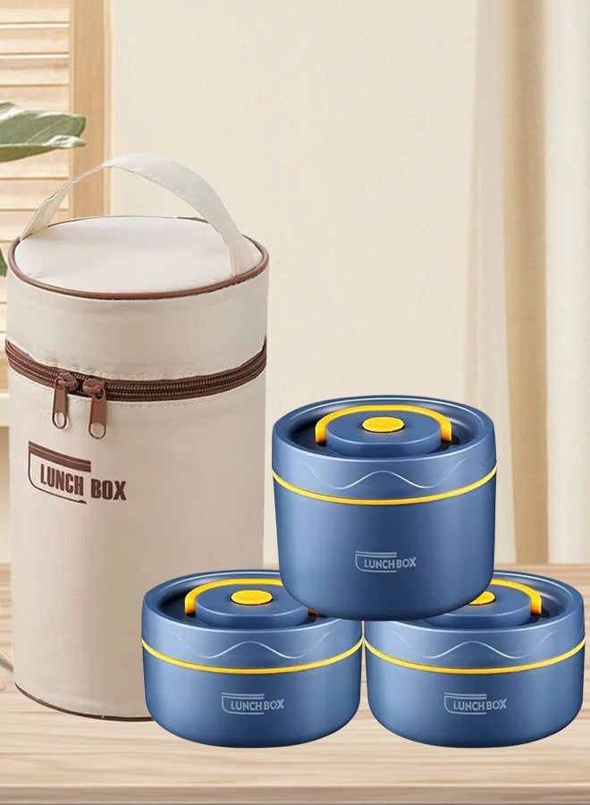 ROEIEIS Insulated Lunch Box Large Capacity, Stainless Steel Food Container with Carry Bag, for Men & Women, Ideal for School, Work, Office, and Outdoor Picnic, Kitchen Organizers - Image 1