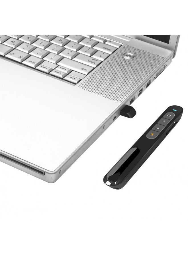 DinoFire Wireless Presenter, Hyperlink Volume Control Presentation Clicker RF 2.4GHz USB PowerPoint Clicker Presentation Remote Control Pointer Slide Advancer (Black)  - Image 4