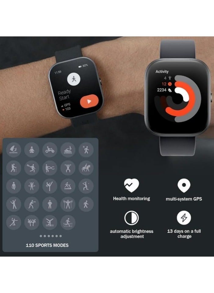 CMF Watch Pro 1.96’’ Smart watch for Adults Waterproof, Fitness Sports Tracker Watch with Heart Rate Monitor,Healthy Sleep Monitor for Smart Phones premium version Latest version for 2025. Silver  - Image 4