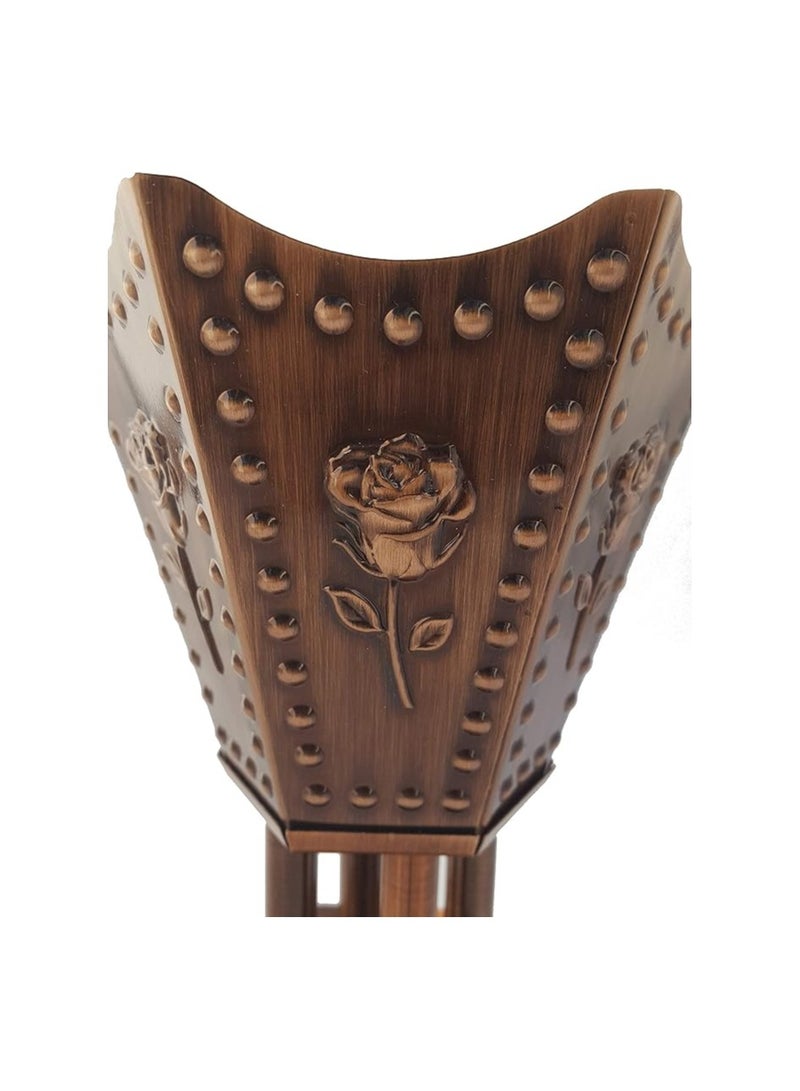 AM Premium Charcoal Incense Burner for Oud, Resin & Frankincense. Bakhoor Burner (Copper Rose) - Image 4
