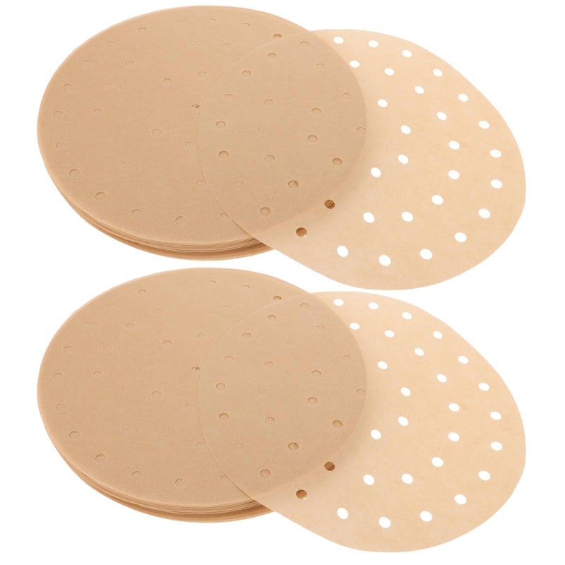 PATKAW 200 Sheets Air Fryer Perforated Paper Liners 9 Inch Oil Resistant Baking - Image 2
