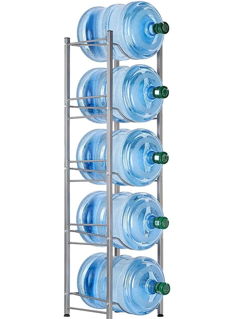 5-Tier Water Cooler Jug Rack 5 Gallon Water Bottle Holder Detachable Heavy-Duty Dispenser Organizer for Home Kitchen Office Save Spacer - Image 1