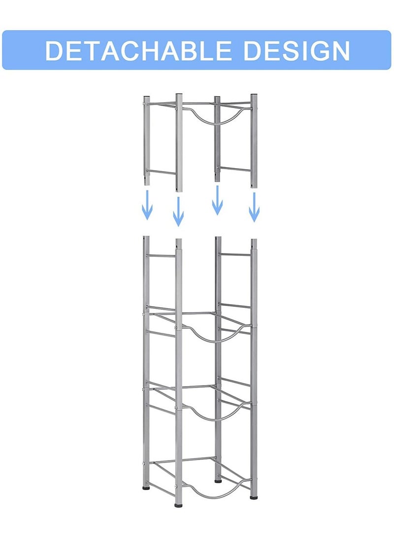 5-Tier Water Cooler Jug Rack 5 Gallon Water Bottle Holder Detachable Heavy-Duty Dispenser Organizer for Home Kitchen Office Save Spacer - Image 5