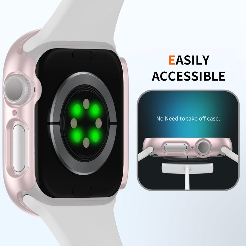 BHARVEST 6 Pack Case for Apple Watch Series 11/10 42mm with Tempered Glass Screen Protector, BHARVEST High Definition Scratch Resistant Hard PC Bumper Cover for Apple Watch 11/10 Accessories (6 Colors, 42mm) - Image 4