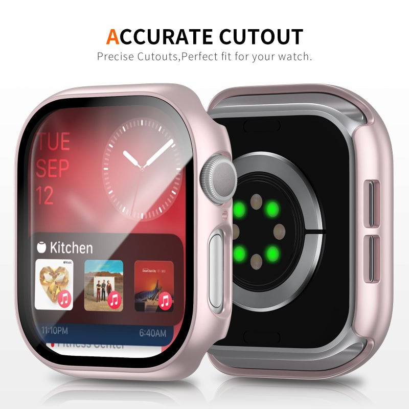 BHARVEST 6 Pack Case for Apple Watch Series 11/10 42mm with Tempered Glass Screen Protector, BHARVEST High Definition Scratch Resistant Hard PC Bumper Cover for Apple Watch 11/10 Accessories (6 Colors, 42mm) - Image 2