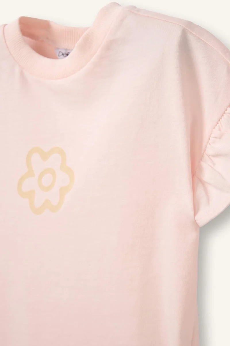 Defacto Regular Fit Flower Short Sleeve T-Shirt