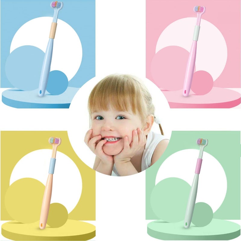PUTHAK 2 Pcs Three Sided Toothbrush for Kid, Soft Bristles U Shaped Toothbrush Kit, Baby 3 Sided Toothbrush, Toddler and Autistic Oral Care Toothbrush - Image 2
