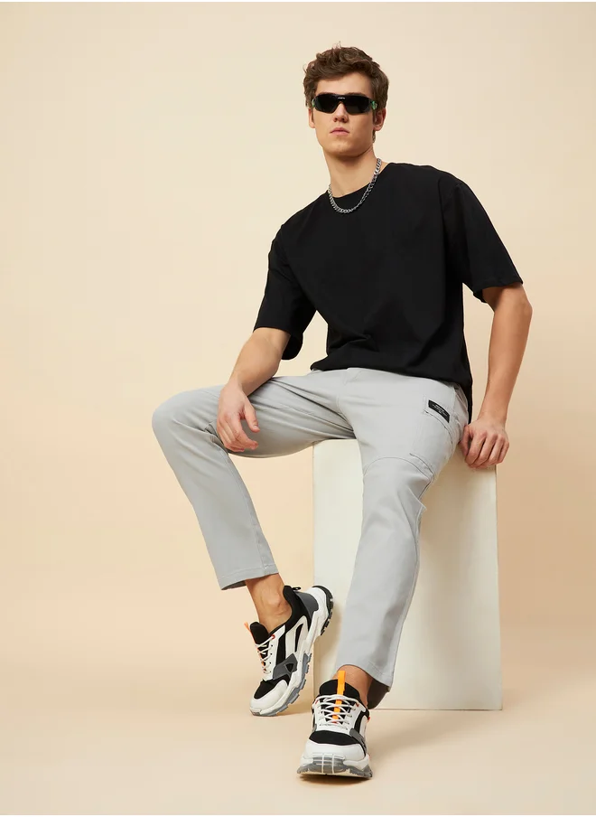 هاي ستار High Rise Regular Fit Trousers with Pockets
