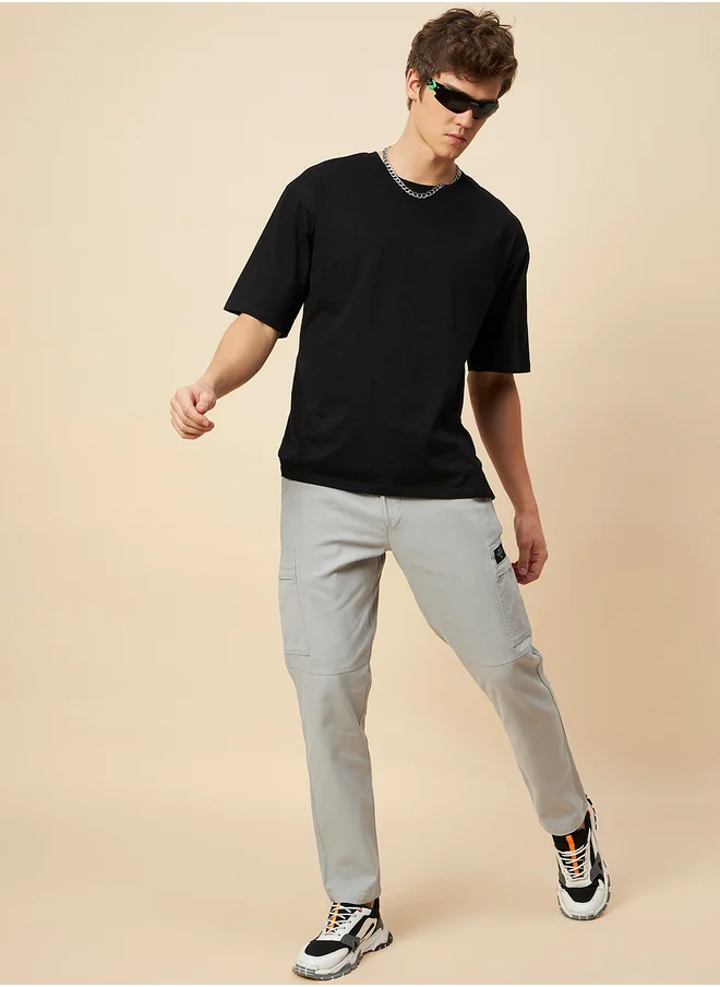 هاي ستار High Rise Regular Fit Trousers with Pockets