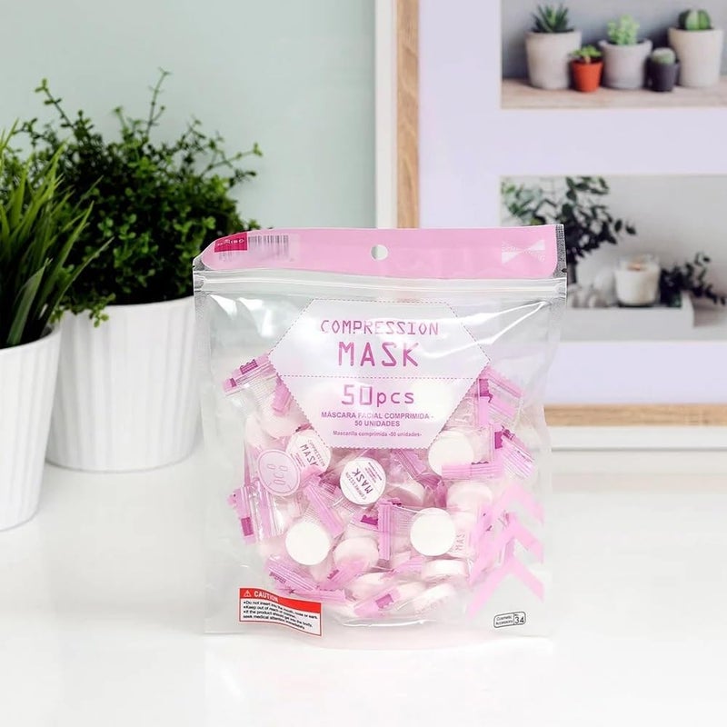 Daiso أقنعة دايسو الضاغطة – 50 قطعة | قناع وجه قابل للتخلص منه | حماية مريحة وقابلة للتنفس - Image 1