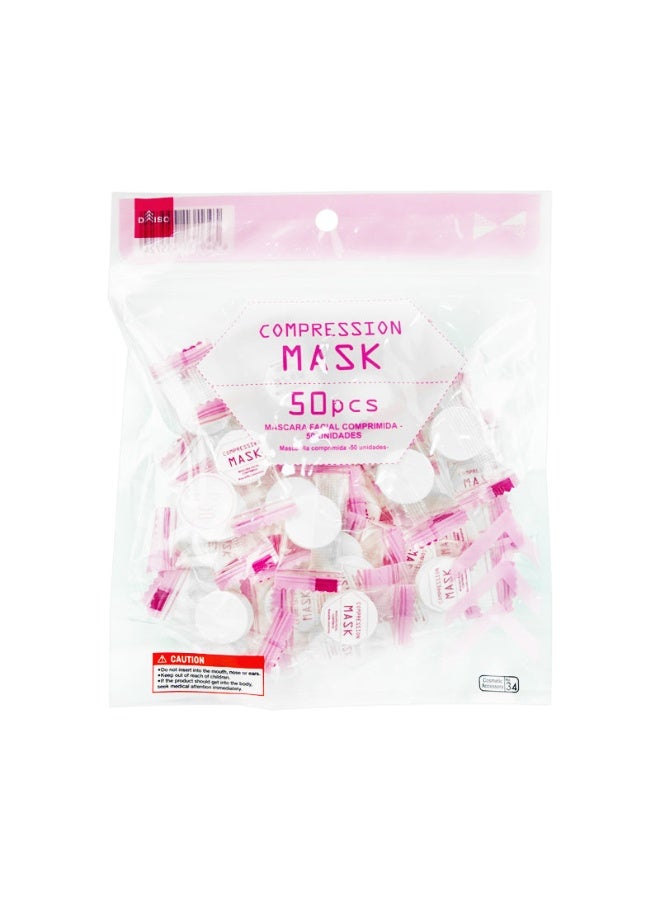 DAISO Compression Facial Mask Tablets - 50 Pcs | Compressed DIY Sheet Masks for Skincare & Face Care - Image 4