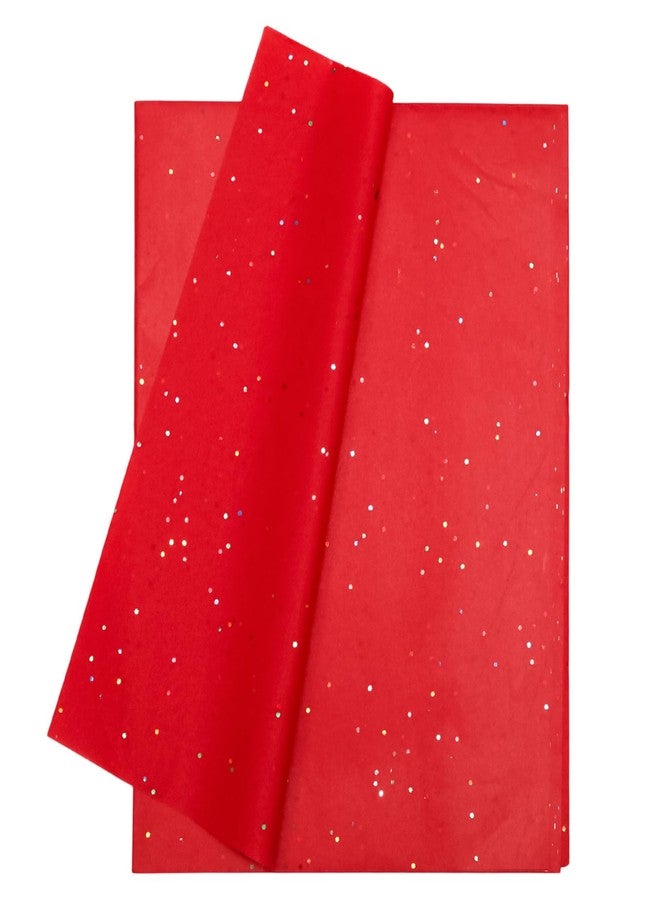 Pocoxll 50 Sheets Red Gift Bag Tissue Paper, 20 x 13 Inch Glitter Tissue Paper for Gift Wrap, Filler Flower, DIY Crafts and Birthday Wedding Decor - Image 1
