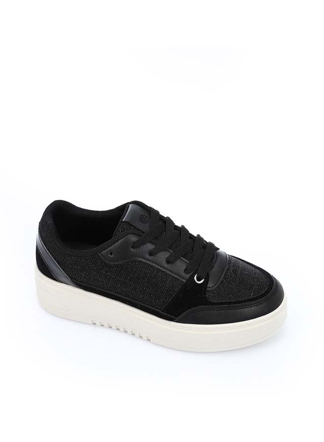 DejaVu Shiny Mesh Black Sneakers - Image 4