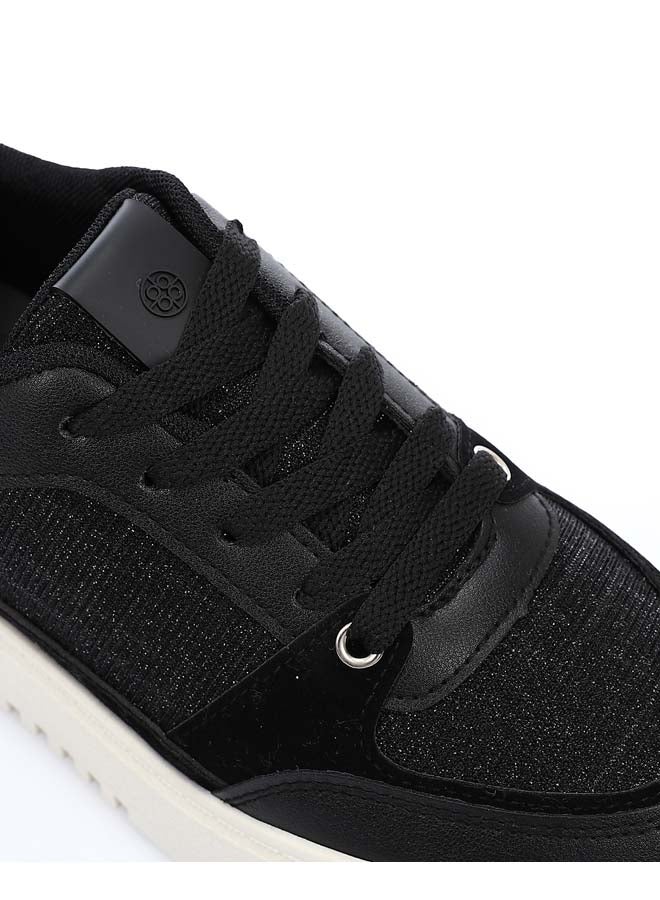 DejaVu Shiny Mesh Black Sneakers - Image 3