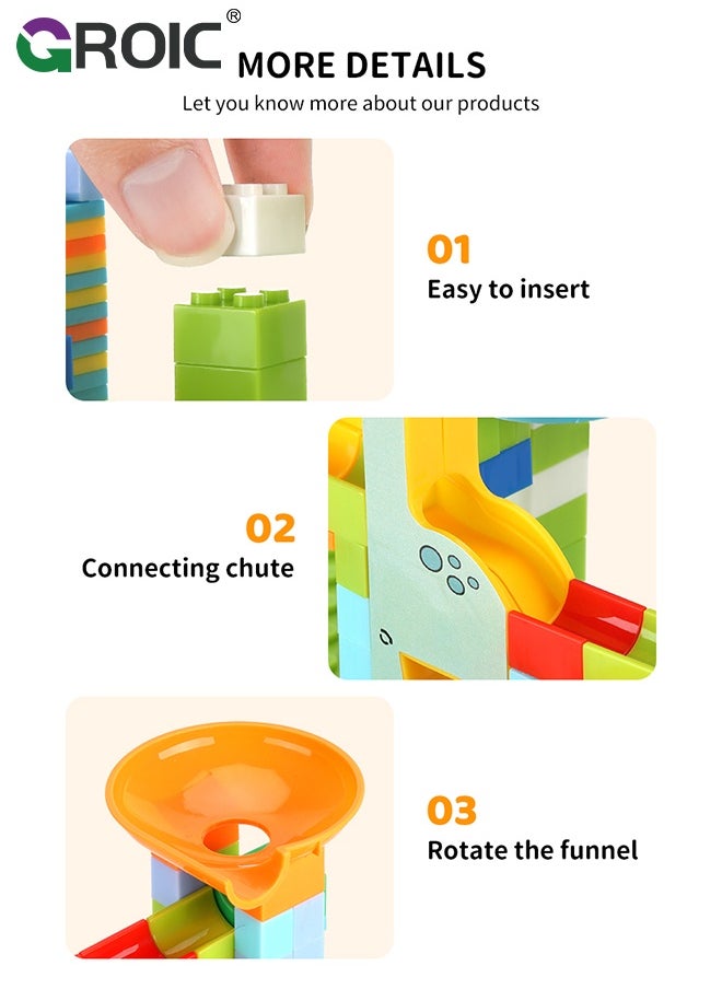 GROIC 260Pcs Dinosaur Marble Runs for Kids,Marble Run for Kids,Marble Runs Building Blocks,Big Blocks Educational Stem for Toddlers,Fun Dinosaur Toys  - Image 4