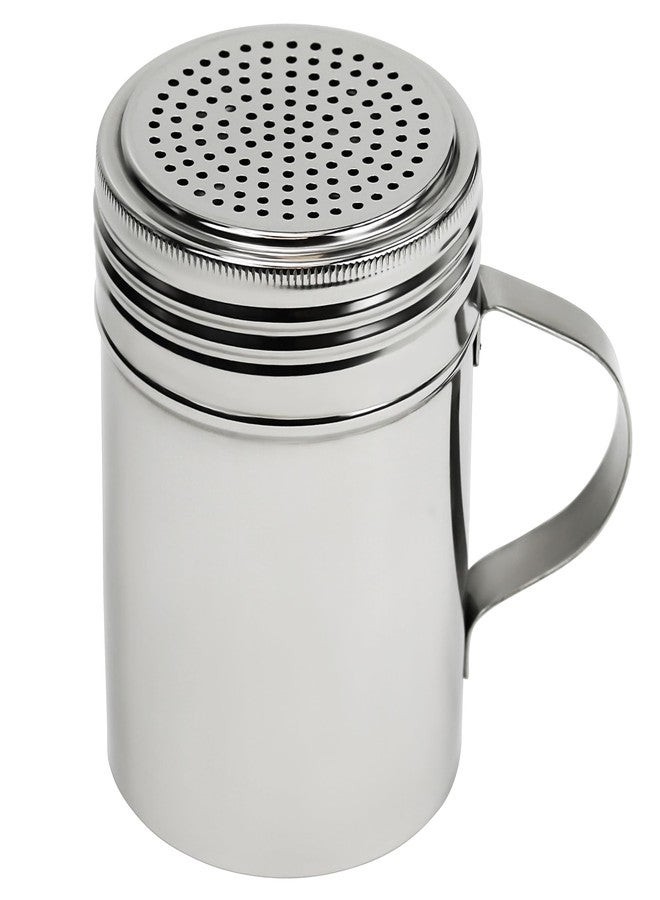 Great Credentials Stainless Steel Dredge Shaker 10 Oz Ideal For Salt, Spice, Sugar, Flour 10 oz With Handle - Image 1