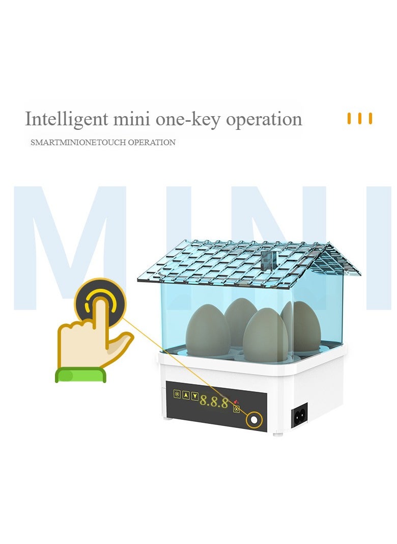 Generic - Incubator, 4-Eggs Household Mini Intelligent Automatic Egg Incubator Temperature Control Hatcher for Hatching Chicken Duck Bird Quail Poultry AC220V - Image 1