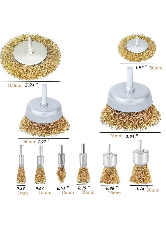 3Pcs Wire Brush for Drill Set Coarse Crimped Carbon Steel Wheel Cup Attachments - Image 4