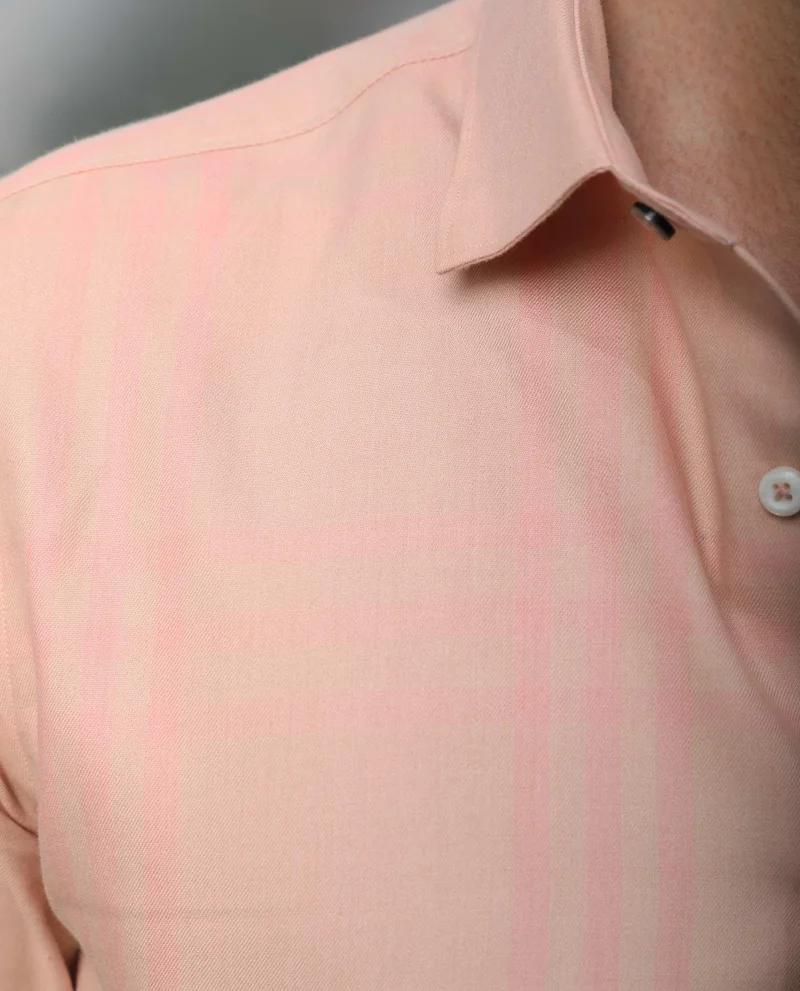 Rare Rabbit Rare Rabbit Men's Carnet Dusky Pink Cotton Polyester Fabric Full Sleeves Checks Shirt