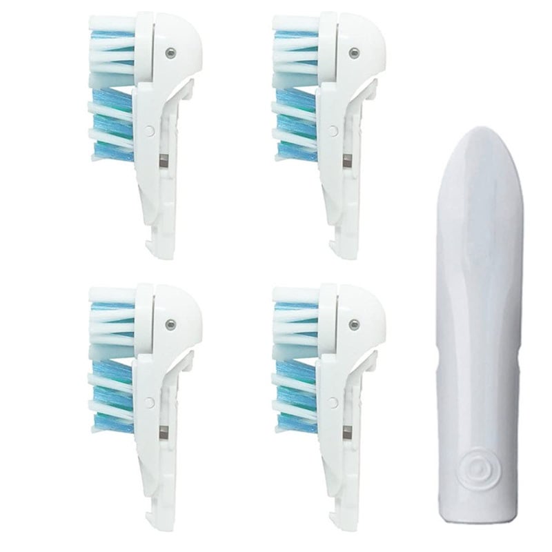 Sensitive Replacement Toothbrush Heads Compatible with OralB Cross Action Power 3733 4732Rotating Powerhead and Crisscross Bristles White