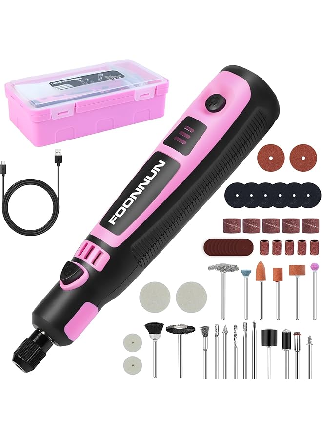 erorex Rotary Tool Kit Mini Cordless Rotary Tool Set Cordless Diy Electric Sanding Tool 3 Speed Variable 3.6 Volt With 50 Pieces Of Accessories For Sanding Engraving Polishing And Diy - Image 1