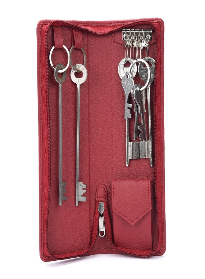 Essart Sarvika Collection 32.50cm Pack of 2 PU Leather Key Case Wallet Keychain Men & Women Key Pouch Holder, Durable Bank Locker Key Pouch (Black:Brown) - Image 3
