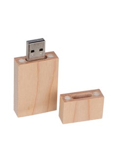 Thoraya Square Maple Portable Drive Storage Wood Box USB2.0 Flash Memory U Disk 64G  - Image 3