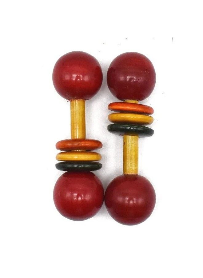 Smartcraft Toys Wooden Rattles Toys For Baby Newborn Infant Kidsset Of 5 Pcsmulticolordiscover Sounds Develops Sensory Skills  - Image 3