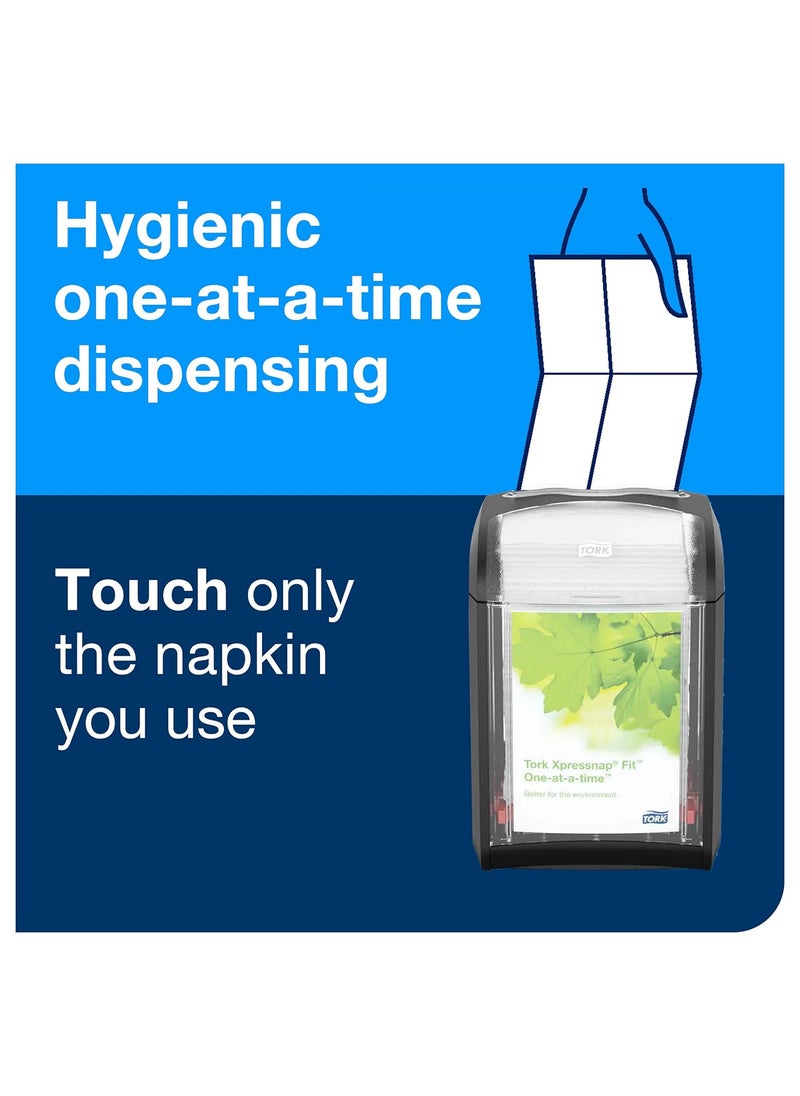 Tork Tork Xpressnap Fit Tabletop Napkin Dispenser Black N14 Signature Range Oneatatime Dispensing 67 x 44 x 56 7232000 x4  - Image 4