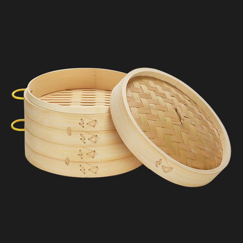 20cm Round Steamer Basket Set for Dumplings Vegetables And Seafood - Image 5