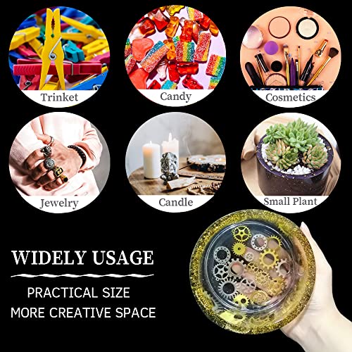 Wehous 2PCS Large Concrete Plant Mold, 3.93" Internal Diameter Planter Silicone Mould, Cylinder Resin Mold for DIY Crafts Succulent Flower Pots Jewelry Trinkets Candle Holder Organizer - Image 4