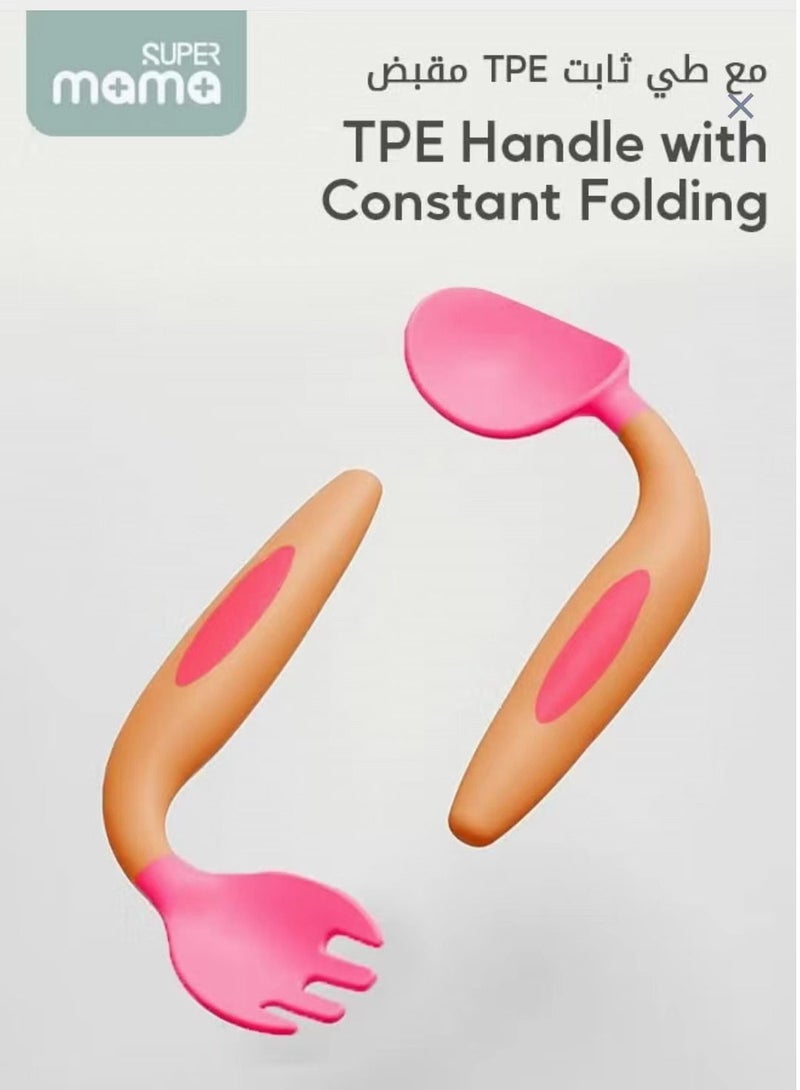 SUPERMAMA ملاعق تدريب سيليكون للأطفال الرضع والأطفال الصغار في المرحلة الأولى، أدوات تغذية متينة للفطام - Image 4