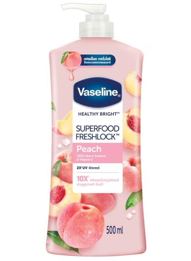 Vaseline Super Food Freshlock Peach Lotion 500ml - Image 1